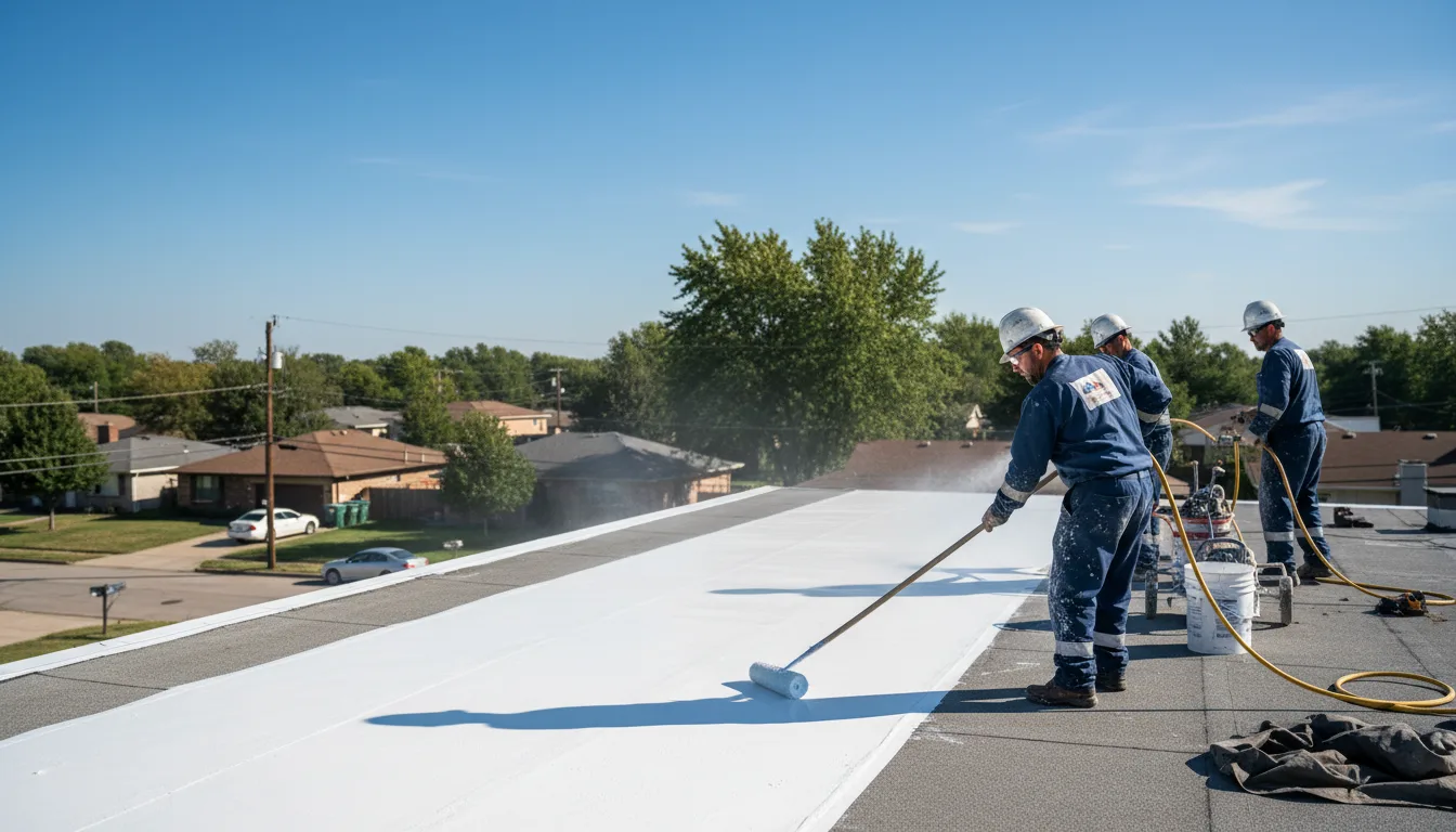 Commercial roof coating in Cleo Springs, OK near me